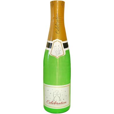 Grote/XXL opblaasbare champagne fles 180 cm - Oud en Nieuw en bruiloft - accessoires