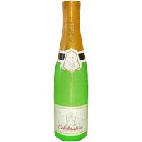 Grote/XXL opblaasbare champagne fles 180 cm - Oud en Nieuw en bruiloft - accessoires