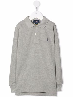 POLO RALPH LAUREN KIDS polo à motif Polo Pony - Gris