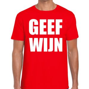 Geef Wijn heren T-shirt rood