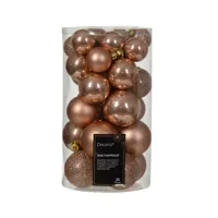 Kerstbalmix plc d6cm 30st rose