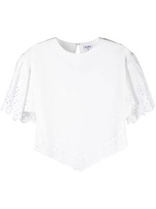 Filippa K blouse brodée à manches courtes - Blanc