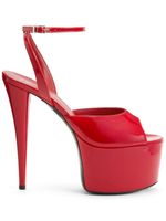 Giuseppe Zanotti escarpins vernis Gz Aida 60 mm à bout ouvert - Rouge