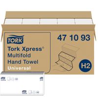 Handdoek Tork Xpress H2 multifold universal vouwhanddoeken 1 laags wit 471093 - thumbnail