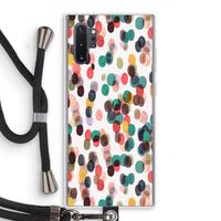 Tropical Dots: Samsung Galaxy Note 10 Plus Transparant Hoesje met koord