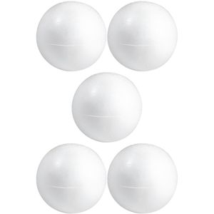 5x Stuks hobby/DIY holle piepschuim bal/bol 15 cm 2 halve schalen