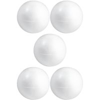 5x Stuks hobby/DIY holle piepschuim bal/bol 15 cm 2 halve schalen