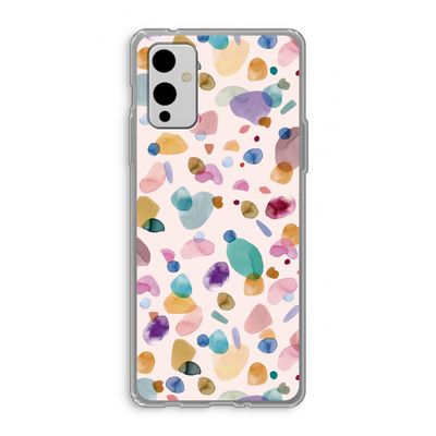 Terrazzo Memphis Pink: OnePlus 9 Transparant Hoesje