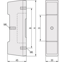 Schroff 20823668 Voet 2 stuk(s)