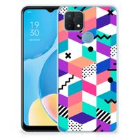 OPPO A15 | TPU Hoesje | Blokken Kleurrijk