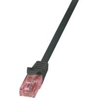 LogiLink CQ2083U RJ45 Netwerkkabel, patchkabel CAT 6 U/UTP 7.50 m Zwart Vlambestendig, Snagless 1 stuk(s) - thumbnail