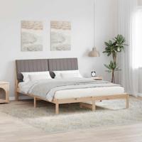 Bedframe met hoofdeinde Bruin 160 x 200 cm Massief grenenhout