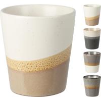 Excellent Houseware Koffiemok aardewerk 200ml 4 assorti kleur | 12 stuks