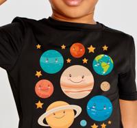 Kinder t-shirt Tekenfilm smiley planeten