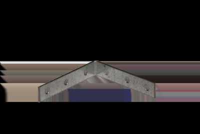 Waelbers Stoelhoek 100mm, blauw verzinkt (GV) - 100 Stuk(s) - 2231EAN.13
