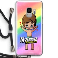 Chibi Maker man: Samsung Galaxy S9 Transparant Hoesje met koord