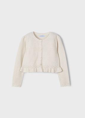 Mayoral Zomer vest gebreid meisjes - champagne beige
