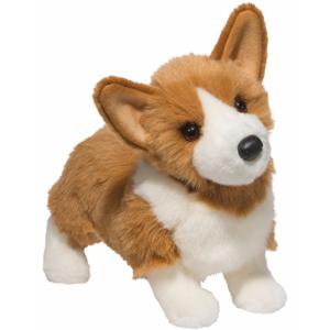 Pluche Welsh Corgi honden knuffel - bruin/wit - 41 cm - huisdieren knuffels