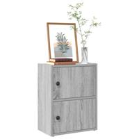Boekenkast 40x24x52 cm bewerkt hout grijs sonoma eikenkleurig