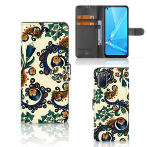 Wallet Case OPPO A72 | OPPO A52 Barok Flower