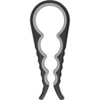 Benson opener voor potten / flessen - verstelbaar - rubber / kunststof - 22 cm - diverse deksels