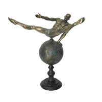 Decoratieve figuren DKD Home Decor Wereld Gouden Hars Gymnast Modern (29 x 16 x 33 cm)