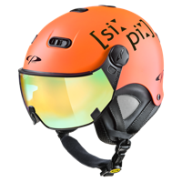 CP Carachillo XS skihelm oranje mat - helm met spiegel vizier (☁/❄/☀) CP Carachillo XS skihelm oranje mat - helm met spiegel vizier (☁/❄/☀)