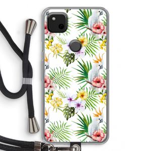 Gele kuif: Pixel 4a Transparant Hoesje met koord