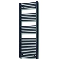 Elektrische Design Radiator Sanicare Plug & Play 172x45 cm Mat Zwart 920 Watt Met Zwart Thermostaat Links Sanicare