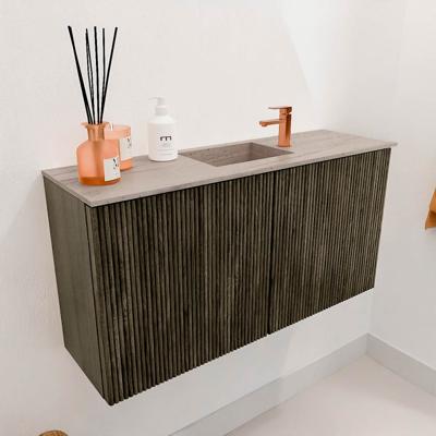 Toiletmeubel Mondiaz Joya Dlux | 80 cm | Meubelkleur Shadow | Faye wastafel Saba Wasbak Midden | 1 kraangat