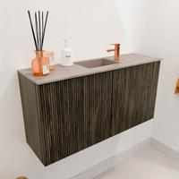 Toiletmeubel Mondiaz Joya Dlux | 80 cm | Meubelkleur Shadow | Faye wastafel Saba Wasbak Midden | 1 kraangat Toiletmeubel Mondiaz Joya Dlux | 80 cm | Meubelkleur Shadow | Faye wastafel Saba Wasbak Midden | 1 kraangat