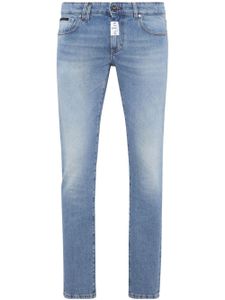 Philipp Plein jean skinny Super Fit à plaque logo - Bleu