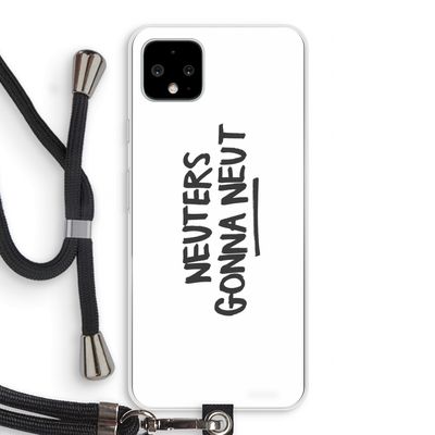 Neuters: Pixel 4 XL Transparant Hoesje met koord