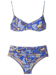 Lygia & Nanny bikini à imprimé graphique - Bleu