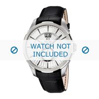 Horlogeband Jaguar J682-1 / J678 / J958-2 Leder Zwart 22mm