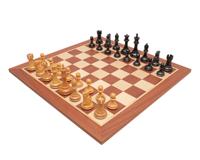 De Abingdon Zwart en Mahonie Schaakset