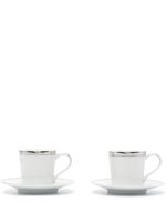 Ralph Lauren Home lot de deux sets à espresso Wilshire en porcelaines - Blanc Ralph Lauren Home lot de deux sets à espresso Wilshire en porcelaines - Blanc