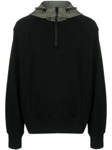 Alexander McQueen sweat à capuche contrastante - Noir