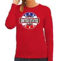 Have fear United States / Amerika is here supporter trui / kleding met sterren embleem rood voor dames 2XL  -