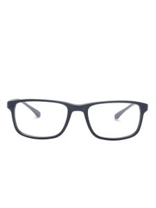 Emporio Armani lunettes de vue rectangulaires à plaque logo - Gris