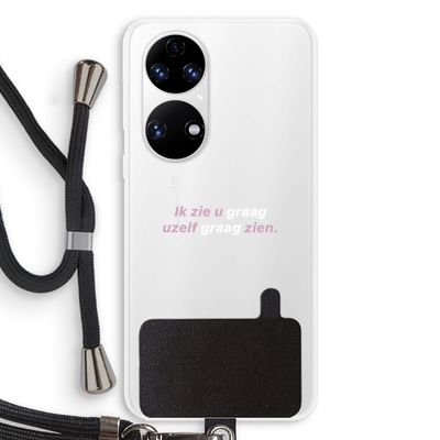 uzelf graag zien: Huawei P50 Transparant Hoesje met koord