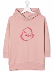 Moncler Enfant robe-sweat à logo imprimé - Rose