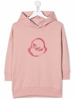 Moncler Enfant robe-sweat à logo imprimé - Rose - thumbnail