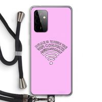 Home Is Where The Wifi Is: Samsung Galaxy A72 5G Transparant Hoesje met koord