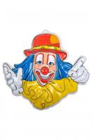 Wanddeco clown rode hoed 50 cm