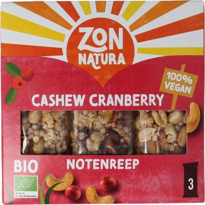 Zonnatura Notenreep cashew cranberry bio