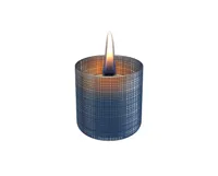 Tenderflame Lilly Glass 8 cm - blauw print