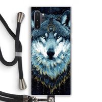 Darkness Wolf: Samsung Galaxy Note 10 Plus Transparant Hoesje met koord