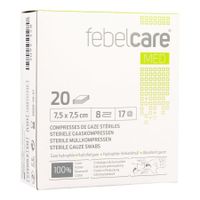 Febelcare Med1 Steriele Gaaskompres 7,5x7,5cm 20x1