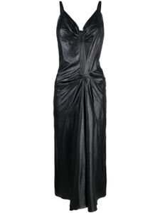 Maison Margiela robe mi-longue à effet moiré - Noir